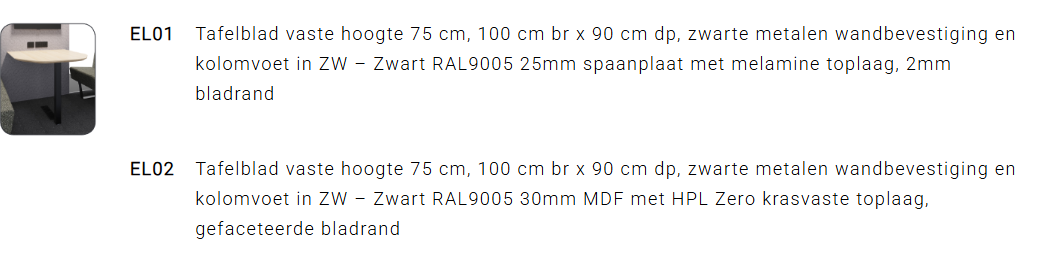 vox large4p tafel